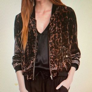 NWOT Johnny Was Zeazo Leopard Velvet Bomber Jacket